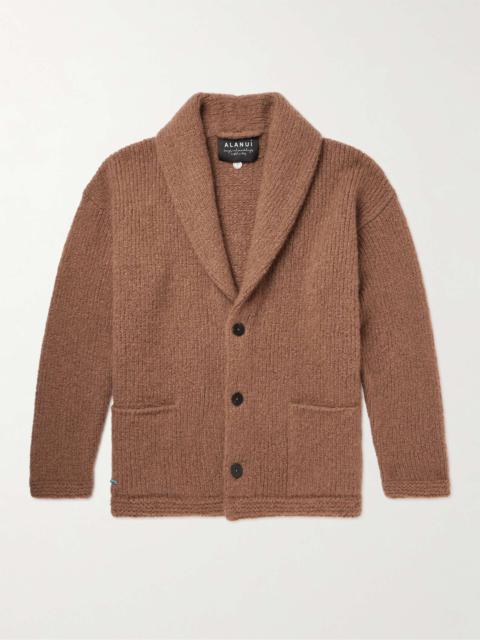 Alanui Finest Shawl-Collar Ribbed Cashmere and Silk-Blend Cardigan