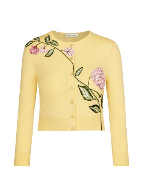 Oscar de la Renta porcelain-flower cardigan
