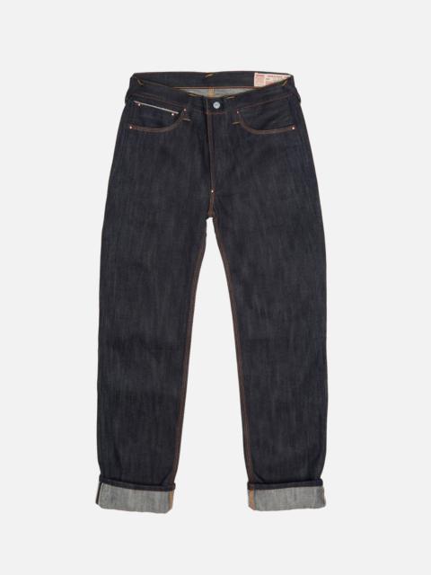 EVISU HANDPAINTED SEAGULL STRAIGHT FIT RAW DENIM SELVEDGE JEANS
