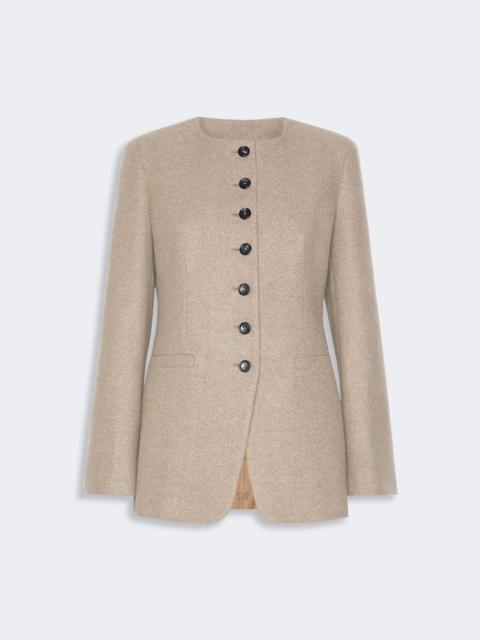 Max Mara FALLA Cashmere crew-neck jacket - SAND