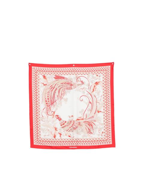 FERRAGAMO bird print scarf