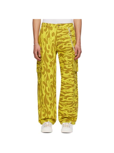 ERL Yellow Printed Cargo Pants