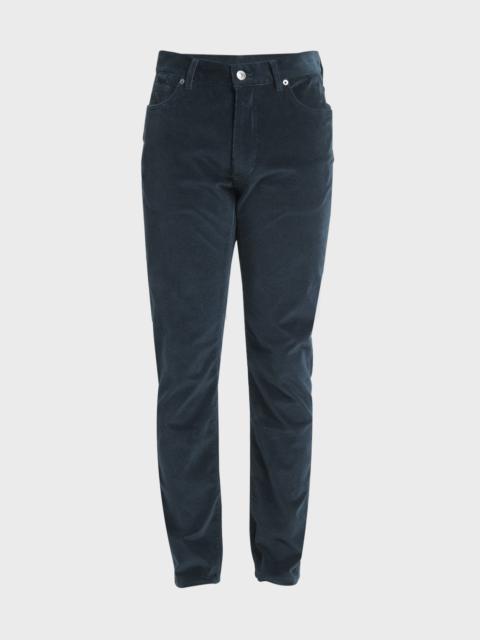 ZEGNA Men's Cashmere-Cotton Corduroy 5-Pocket Pants