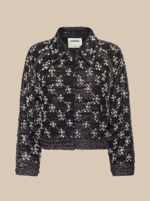 L'AGENCE Morrisa Embellished Leather Jacket