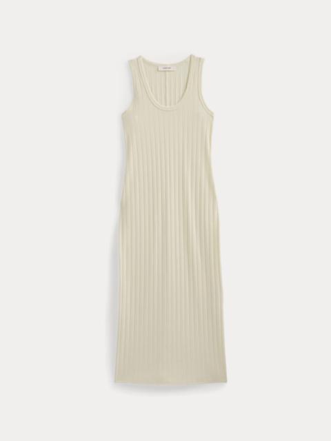 EVERLANE SCOOP-NECK MIDI DRESS IN POINTELLE KNIT