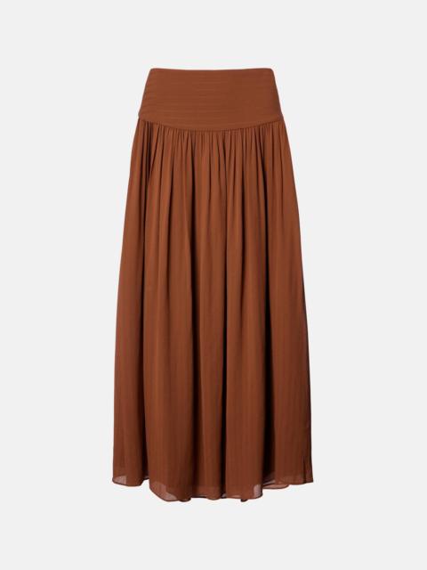 JOSEPH Gathered midi skirt