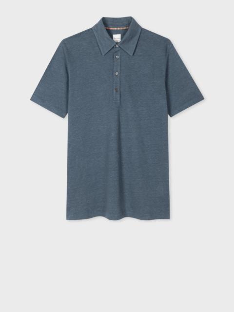 Linen-Piqué Polo Shirt
