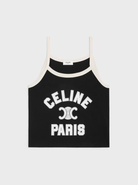 CELINE celine paris tank top in cotton jersey