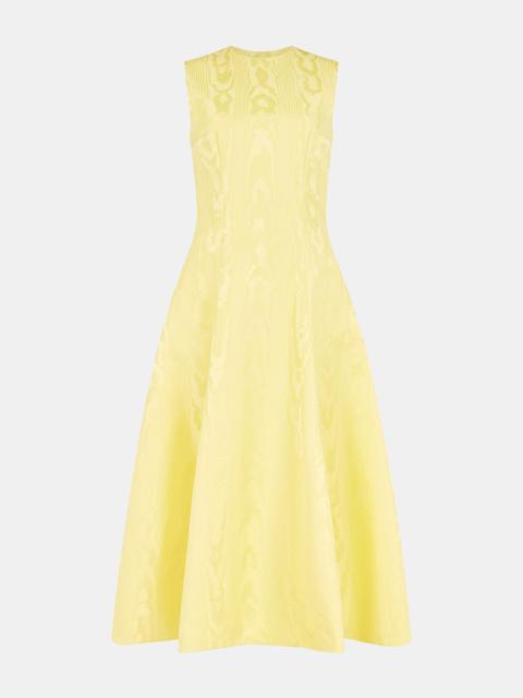 EMILIA WICKSTEAD Mara Dress In Lemon Moire Mikado