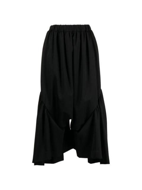 extreme-drop-crotch cropped trousers