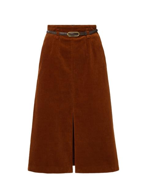 VERONICA BEARD ALEXIE CORDUROY MIDI SKIRT