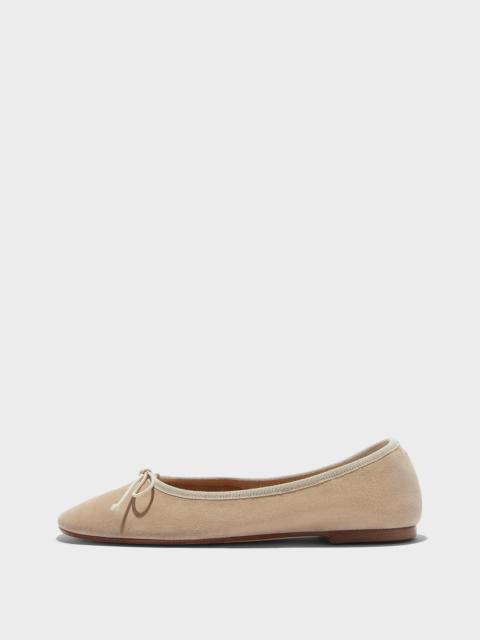 Aeyde 베이지 Delfina Suede 발레리나 플랫