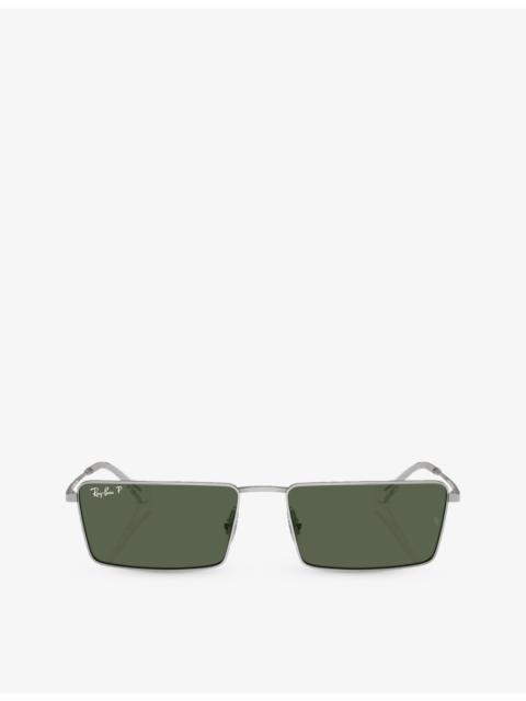 Ray-Ban RB3741 Emy rectangular-frame metal sunglasses