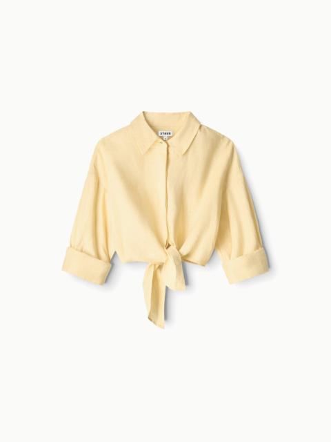 STAUD STAUD LISA LINEN TOP BUTTER