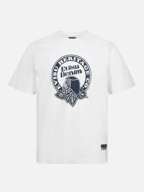 EVISU HANAFUDA DARUMA PRINT REGULAR FIT T-SHIRT