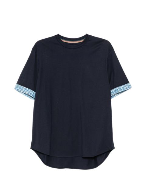 Paul Smith checked-cuff T-shirt