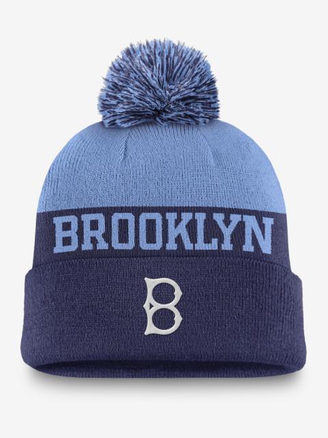 Brooklyn Dodgers Rewind Peak Men's Nike MLB Cuffed Pom Beanie