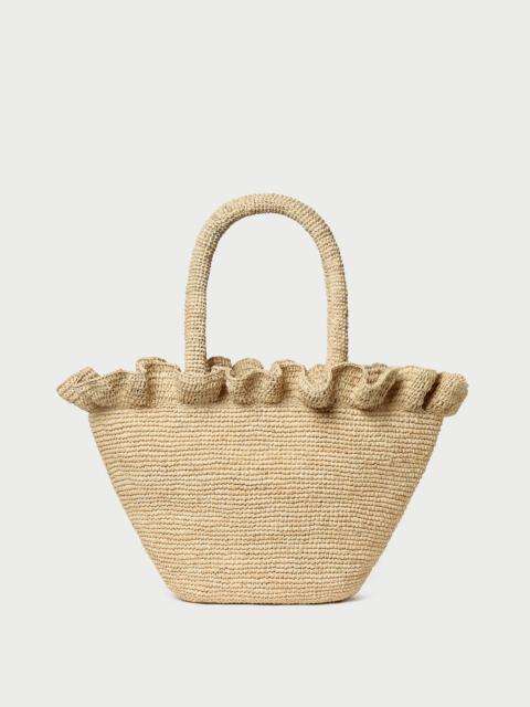 LOEFFLER RANDALL Cyrus Natural Ruffled Woven Tote