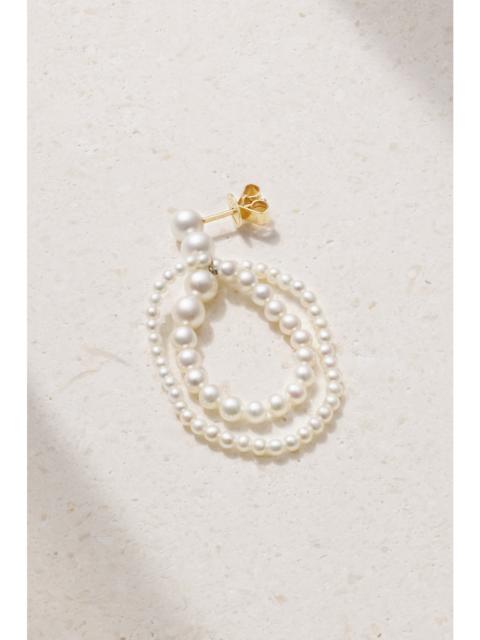 SOPHIE BILLE BRAHE Wrapped 14-karat Recycled Gold Pearl Single Earring