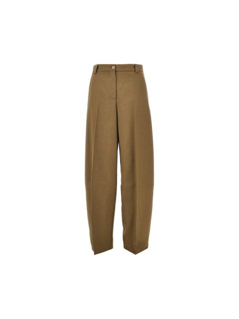 PINKO WOOL-BLEND BARREL LEG PANTS