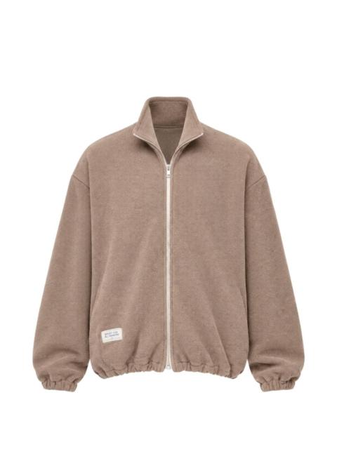 Song for the Mute Lad mélange-effect zip-up jacket