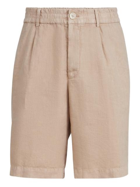 Brunello Cucinelli garment-dyed button-fastening shorts