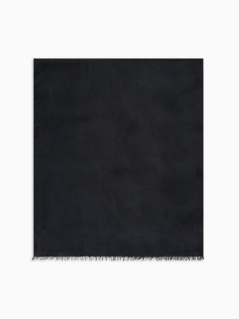 EMPORIO ARMANI MODAL BLEND STOLE WITH JACQUARD LOGO