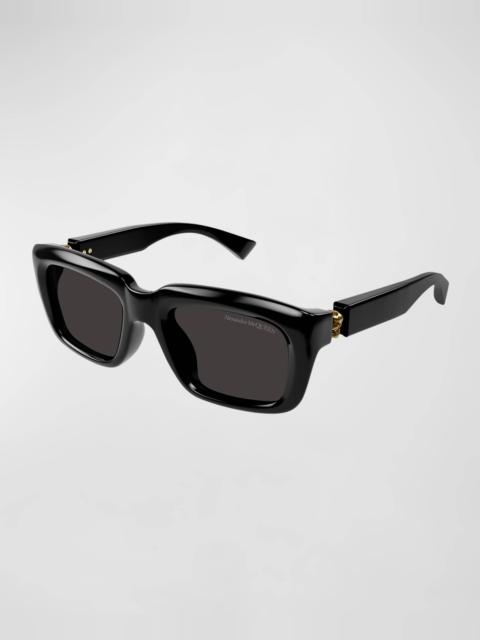 Men's AM0431SM Acetate Rectangle Sunglasses