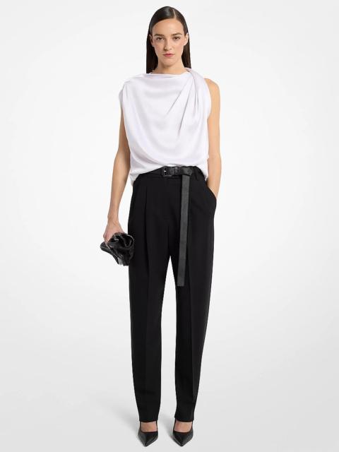 MICHAEL KORS COLLECTION Draped Satin Blouse
