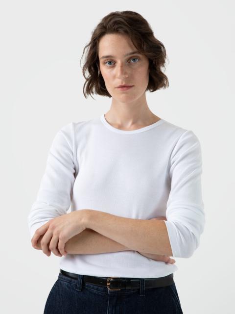 Ribbed Long Sleeve T‑shirt