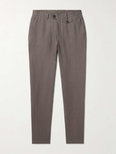 Fishtail Tapered Linen Trousers