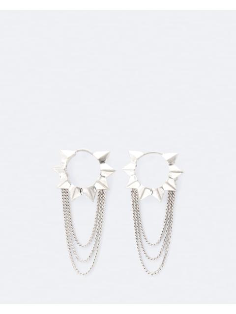 ALLSAINTS SPIKE CHAIN-EMBELLISHED HUGGIE EARRINGS