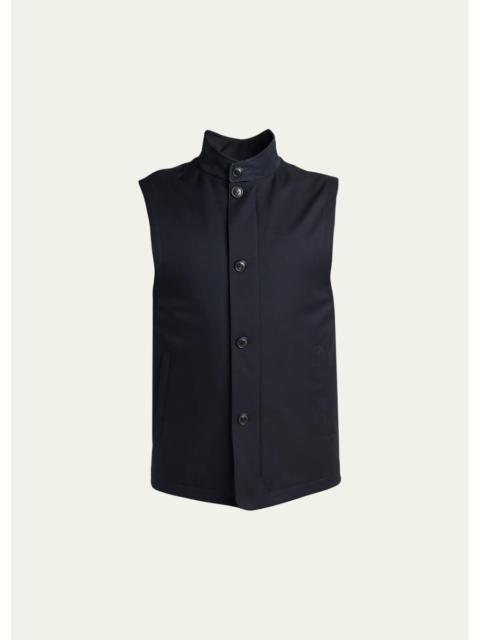 ZEGNA Men's Motorin Button-Front Vest