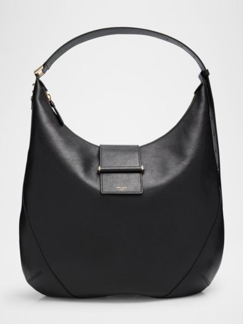 JIMMY CHOO Bar Medium Leather Hobo Bag