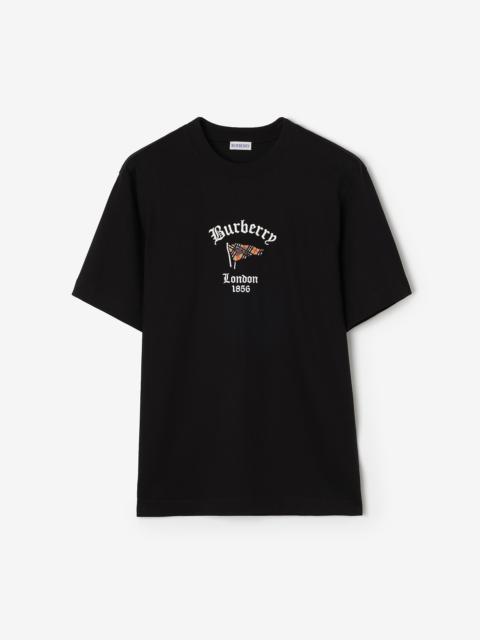 Burberry Check Flag Cotton T-shirt