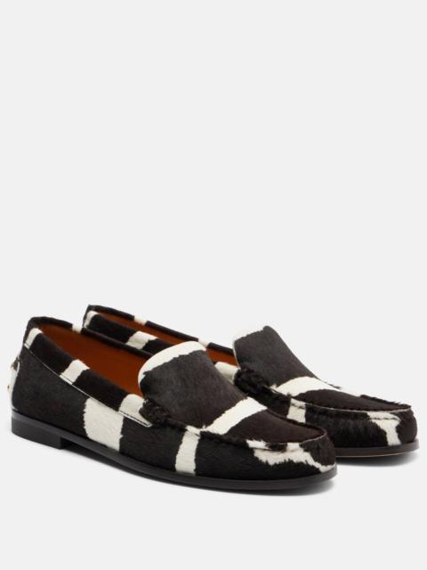 Tod's Printed calf hair loafers