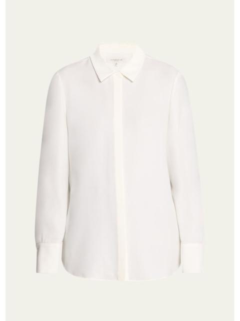 Lafayette 148 New York Scottie Silk Button-Down Blouse