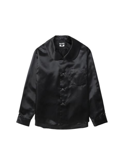 rounded-collar satin shirt