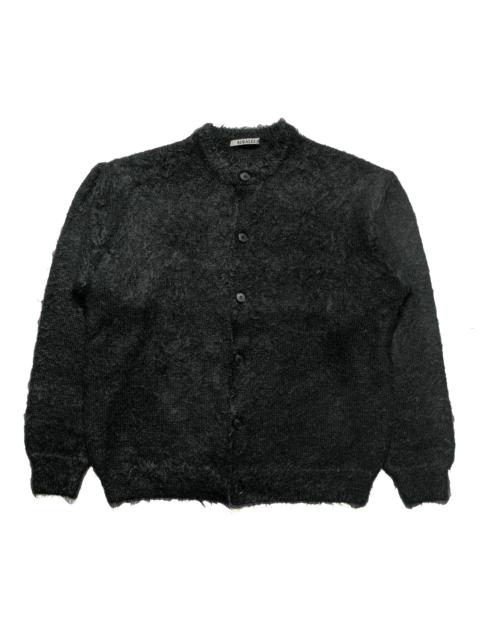 Brushed Super Kid Mohair Knit Cardigan Ink Black