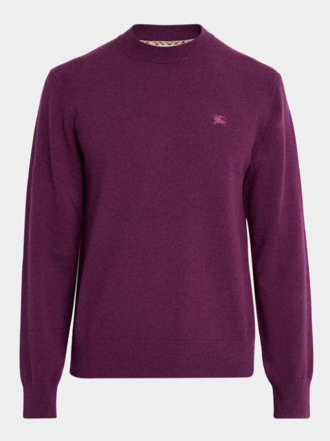 Burberry Men's Clifford EKD-Embroidered Crewneck Sweater