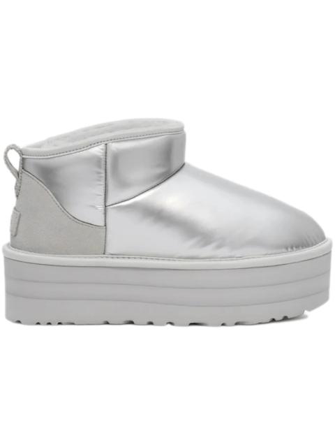 UGG UGG Ultra Mini Platform Hi Shine Boot Silver (Women's)