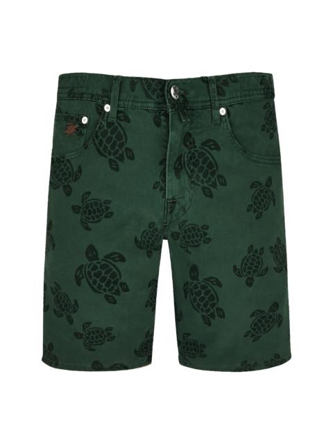 Vilebrequin Men 5-Pockets Denim Bermuda Shorts Ronde des Tortues