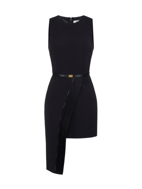 ELISABETTA FRANCHI Women's Crêpe Tuxedo Asymmetric Dress - Nero