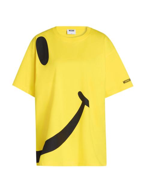 Moschino Women's Half Smile Cotton T-Shirt - Multi Yellow