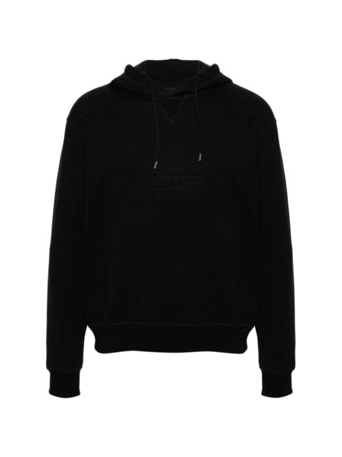 embossed-logo cotton hoodie