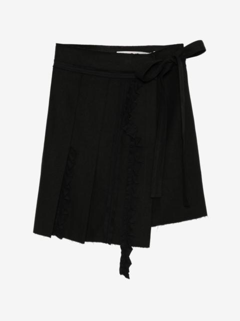 OPEN YY pleated wrapped mini skirt