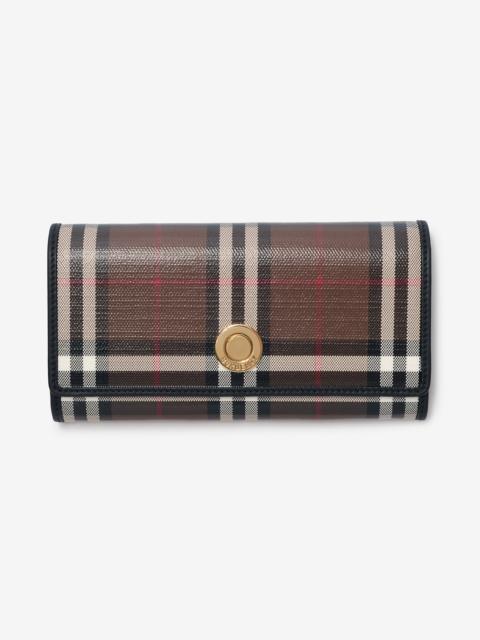 Burberry Check Continental Wallet
