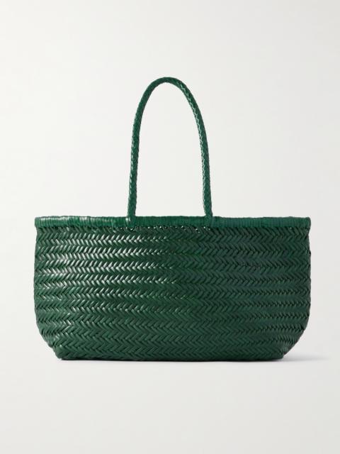 DRAGON DIFFUSION Bamboo Triple Jump Big Woven Leather Tote