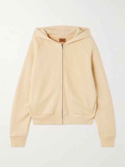 JAMIE HALLER The Bird cotton-terry hoodie Yellow