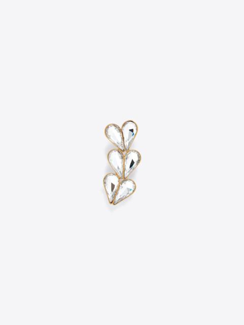 AREA CRYSTAL HEART EARCUFF